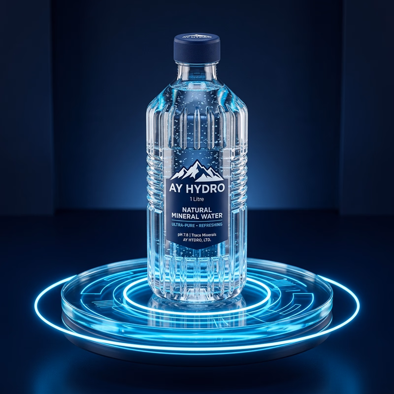 AY Hydro 1 Litre 3D bottle render